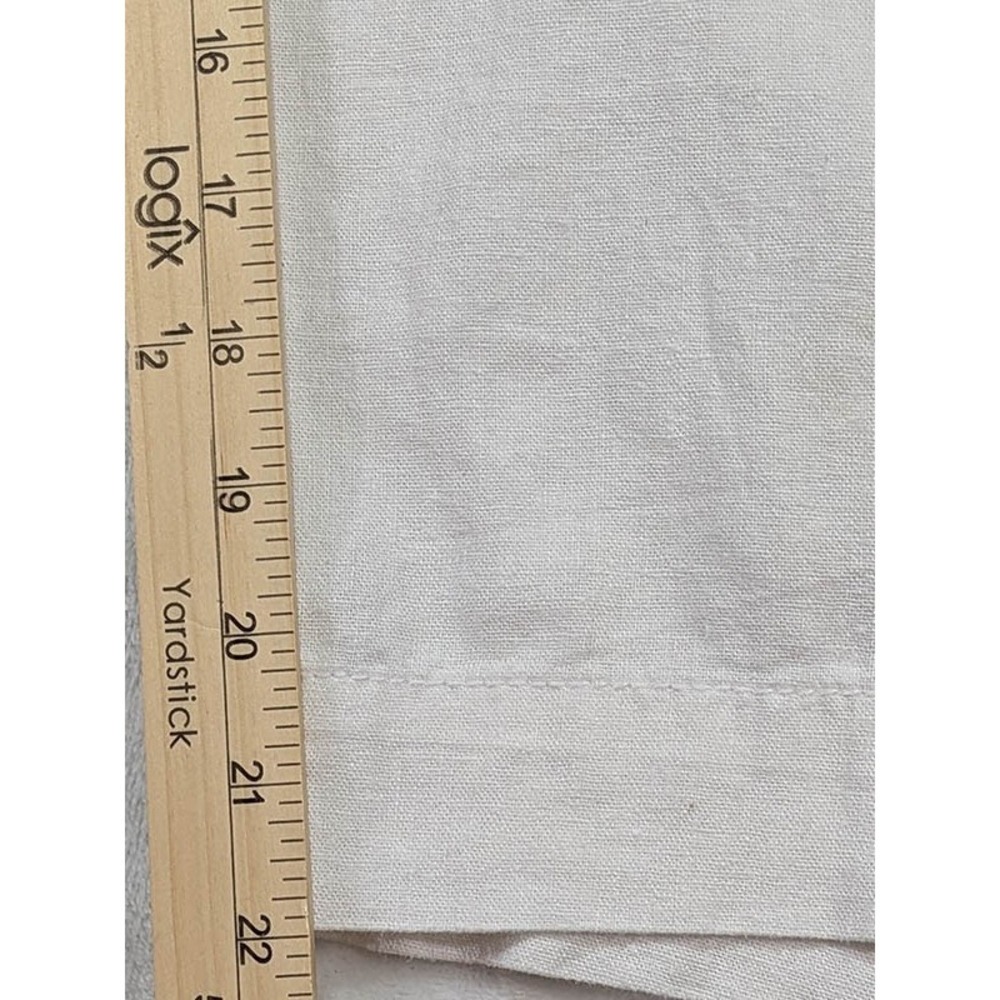 Westbound Woman Linen Capris Womens 2X White Coastal Grandma Resort Wide Leg - Picture 7 of 12